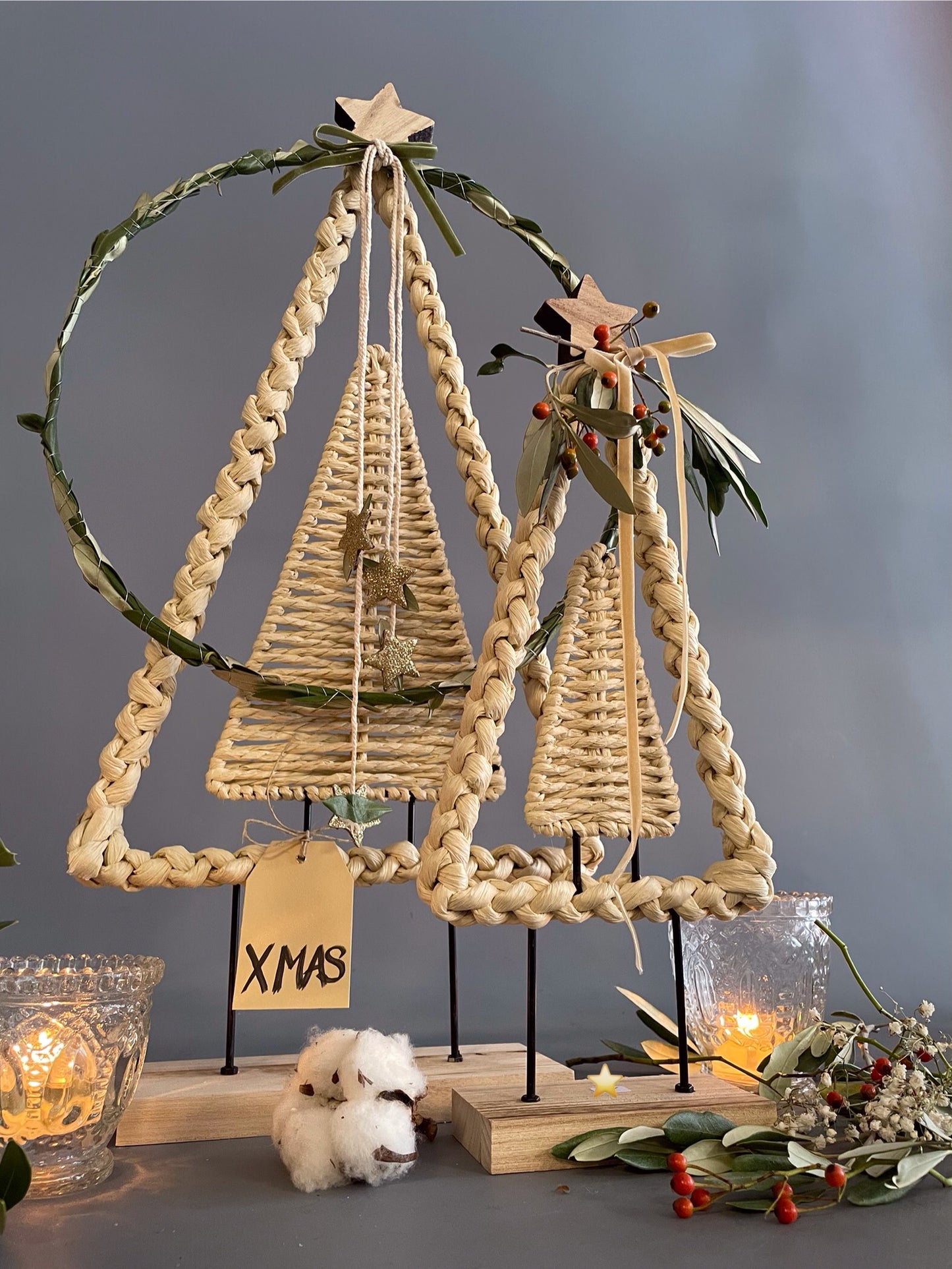 Tannenbaum stehend Creme