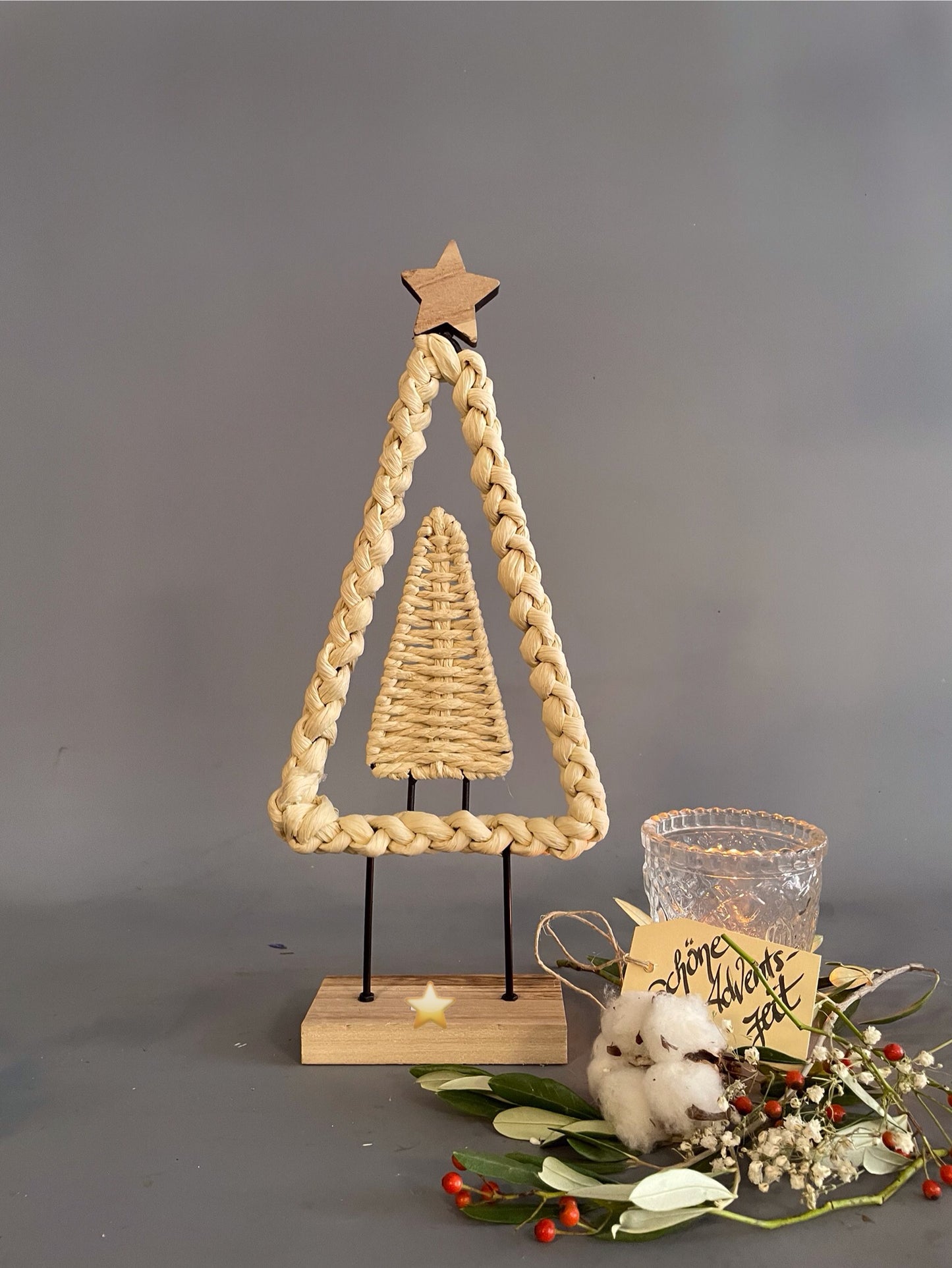 Tannenbaum stehend Creme